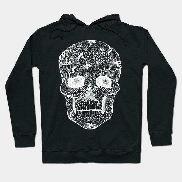 Floral skull Hoodie by katerinamk